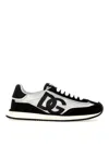 Dolce & Gabbana Multicolor Mesh And Split Leather Cushion Sneakers In Black
