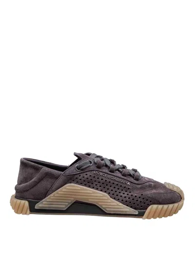 DOLCE & GABBANA SNEAKERS NS1 IN LEAD GRAY SUEDE COLOR