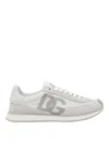 Dolce & Gabbana Two-tone Suede And Mesh Dg Aria Sneakers In Gray