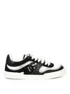 Dolce & Gabbana Portofino Light Low-top Mesh And Leather Sneakers In Black