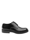 Dolce & Gabbana Black Leather Derby Shoes In Black