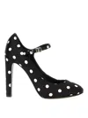 Dolce & Gabbana Black Mary Jane Pumps In White