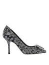 Dolce & Gabbana Bellucci Taormina Lace Pumps In Grey