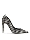 Dolce & Gabbana Houndstooth Pointed Toe Stiletto Heel Pumps In Black