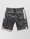 Dolce & Gabbana Zebra Pattern Deep V Neck Shorts In Black