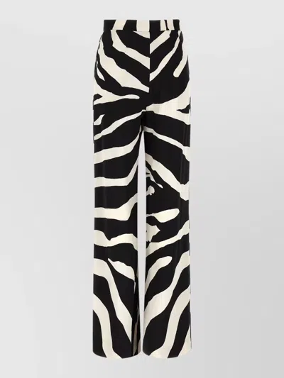Dolce & Gabbana Zebra Pattern High Waist Palazzo Pants In Multi