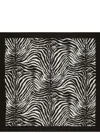 Dolce & Gabbana Zebra-print Bordered Blanket In Black