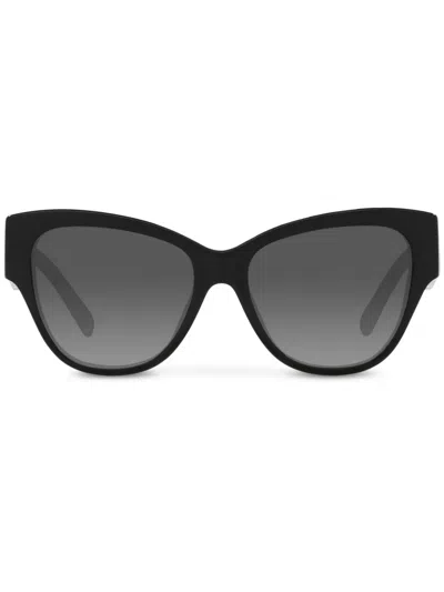 Dolce & Gabbana Zebra-print Butterfly-frame Sunglasses In Schwarz