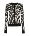 Dolce & Gabbana Zebra-print Cardigan In Black