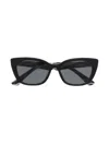 Dolce & Gabbana Zebra-print Cat-eye Frame Sunglasses In Black