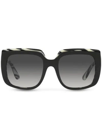 DOLCE & GABBANA ZEBRA-PRINT DETAIL SUNGLASSES