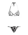 Dolce & Gabbana Zebra-print Triangle Bikini With Dg Logo In White
