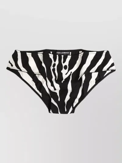 Dolce & Gabbana Zebra Print High Waisted Slip Briefs