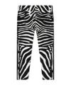 Dolce & Gabbana Zebra-print Interlock Leggings In Black