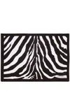Dolce & Gabbana Zebra-print Placemat And Napkin Set In Black