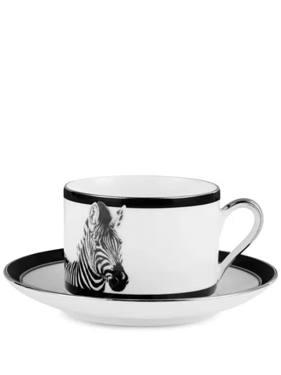 Dolce & Gabbana Teeservice Mit Zebra-print In White