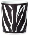 Dolce & Gabbana Zebra-print Porcelain Wine Glass In Black