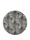 Dolce & Gabbana Zebra-print Round Rug In Black
