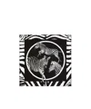 Dolce & Gabbana Large Zebra Print Twill Scarf In Black
