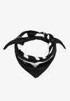 Dolce & Gabbana Zebra Print Silk Scarf In Monochrome