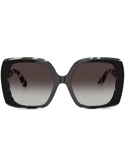 Dolce & Gabbana Zebra-print Square-frame Sunglasses In Multi