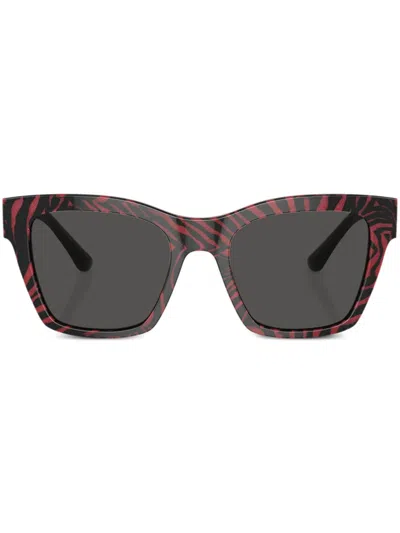 Dolce & Gabbana Dg4384 Square-frame Acetate Sunglasses In Red