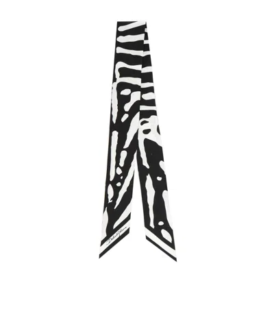 Dolce & Gabbana Zebra Print Silk Twill Bandeau In Multi