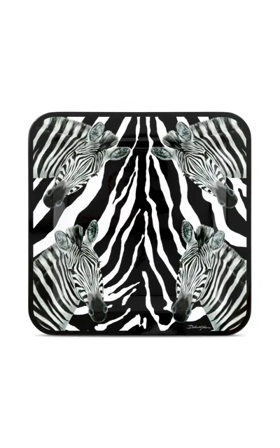 Dolce & Gabbana - Zebra Square Tray - Animal In Black