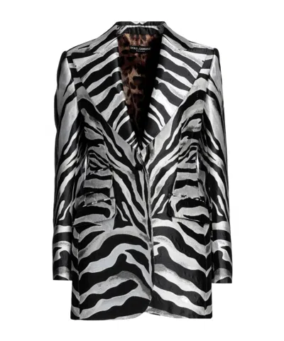 Dolce & Gabbana Zebra-print Blazer In Animal Print