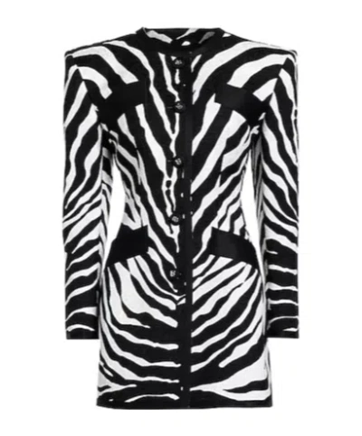 Dolce & Gabbana Zebraprint Jacket In Black