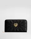 Dolce & Gabbana Zip-around Devotion Wallet In Black