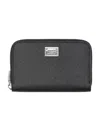 Dolce & Gabbana Small Calfskin Zip-around Wallet With Logo Tag In Grey