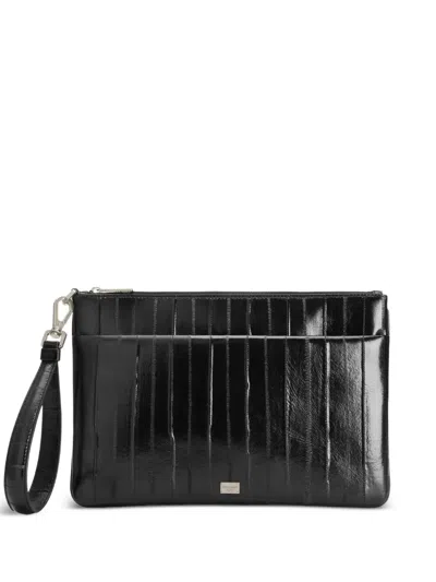 Dolce & Gabbana Zip-fastening Clutch In Black