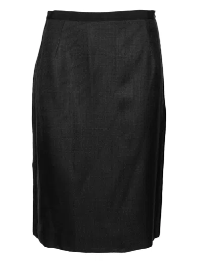 Pre-owned Dolce & Gabbana Zip-fastening Midi Skirt In Black