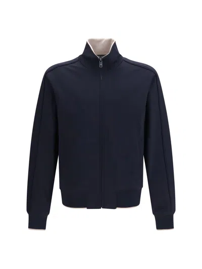 Dolce & Gabbana Zip Jacket With Side Bands Jacket In Blue