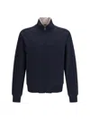 Dolce & Gabbana Zip Jacket With Side Bands Jacket In Navy