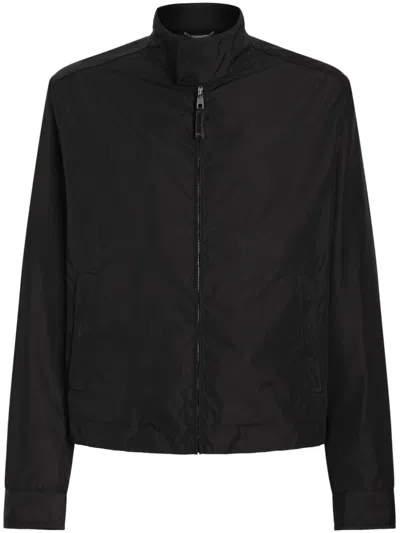 Dolce & Gabbana Zip-up Bomber Jacket In ブラック