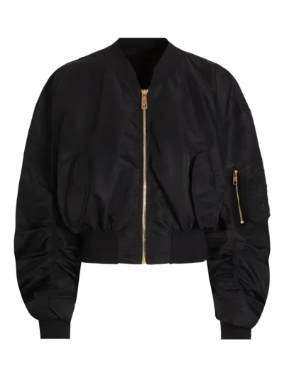 Dolce & Gabbana Zip-up Bomber Jacket In Black