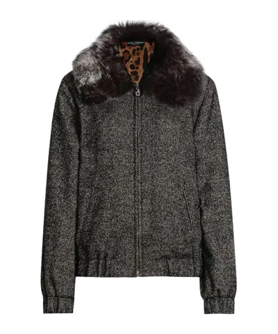 DOLCE & GABBANA DOLCE  GABBANA ZIP-UP BOMBER JACKET