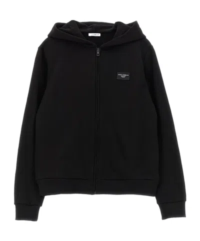 Dolce & Gabbana Logo Hoodie In Nero