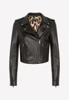 Dolce & Gabbana Zip-up Leather Jacket In Black