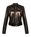 Dolce & Gabbana Zip-up Leather Jacket In Black