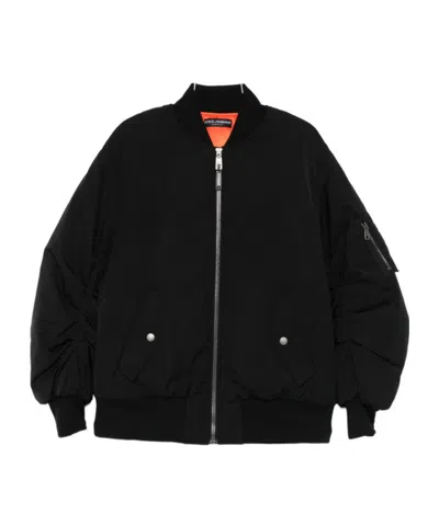 DOLCE & GABBANA DOLCE  GABBANA ZIP-UP OVERSIZED BOMBER JACKET