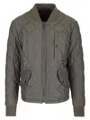 Dolce & Gabbana Quilted Bomber Jacket In Green
