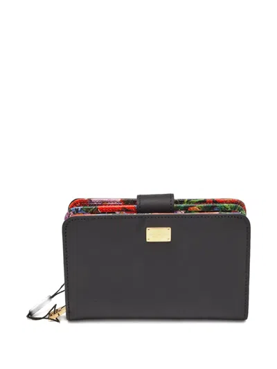 Pre-owned Dolce & Gabbana Zip-around Wallet In Black