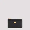 Dolce & Gabbana Zip-closure Calf Leather Wallet With Gold-tone Hardware In Black