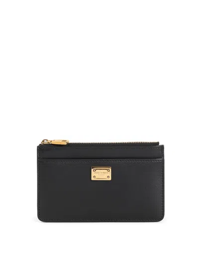 Dolce & Gabbana Zipped Credit Card Holder In Black