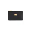 Dolce & Gabbana Zip-closure Calf Leather Wallet With Gold-tone Hardware In Black