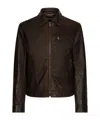 Dolce & Gabbana Zipped Leather Jacket In Black