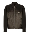 Dolce & Gabbana Logo-plaque Leather Jacket In Black